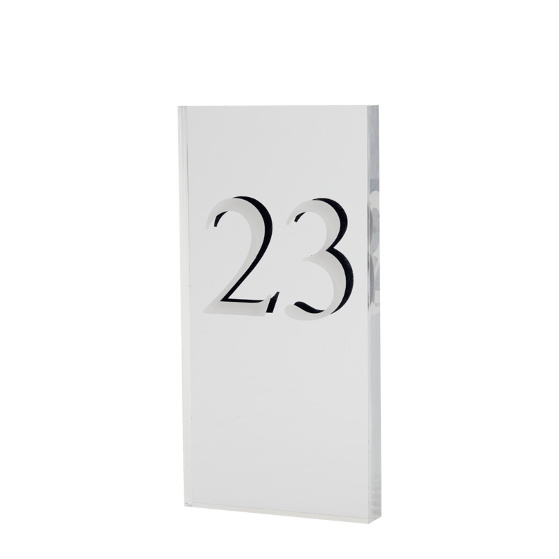 Etched Table Number