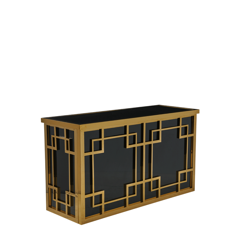 Gatsby Bar in Gold with Black Panels