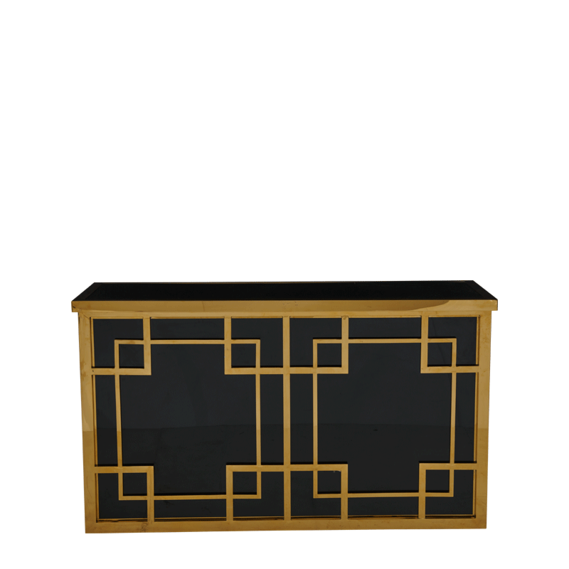 Gatsby Bar in Gold with Black Panels