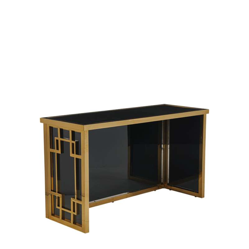 Gatsby Bar in Gold with Black Panels
