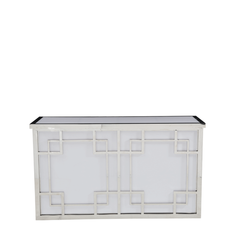 Gatsby Bar in Silver with White Panels
