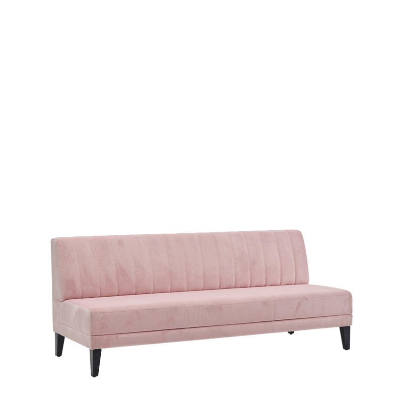 Infinito Straight Sofa in Ballet Pink Velvet