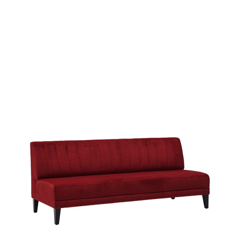 Infinito Straight Sofa in Cerise Velvet