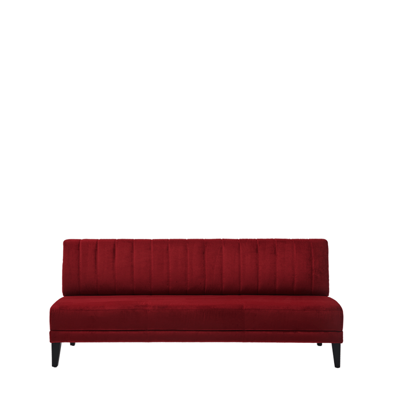 Infinito Straight Sofa in Cerise Velvet