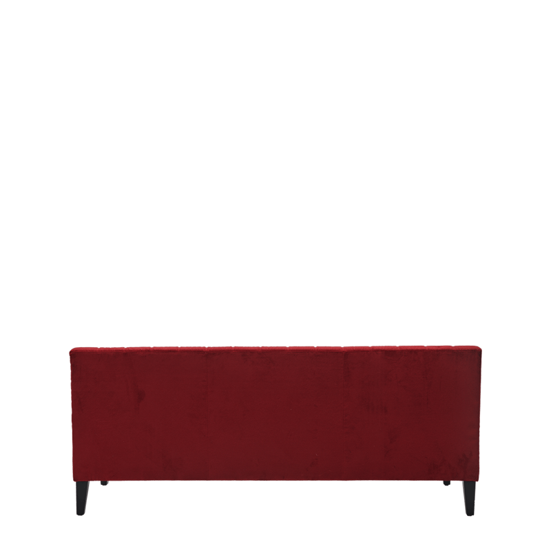 Infinito Straight Sofa in Cerise Velvet