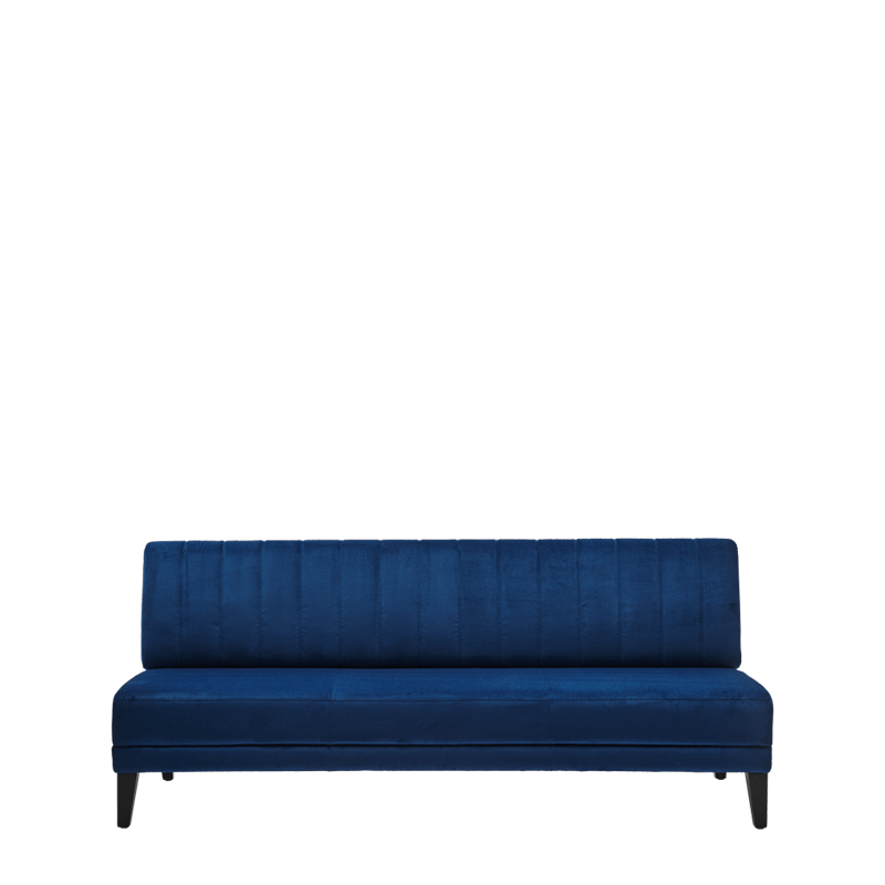 Infinito Straight Sofa in Cobalt Blue Velvet