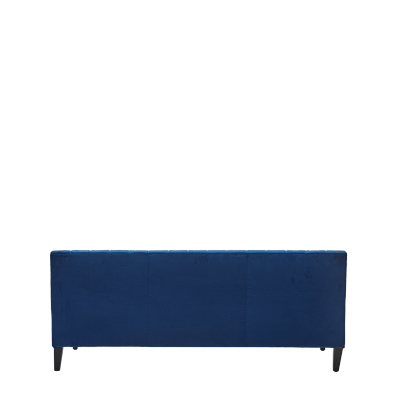 Infinito Straight Sofa in Cobalt Blue Velvet