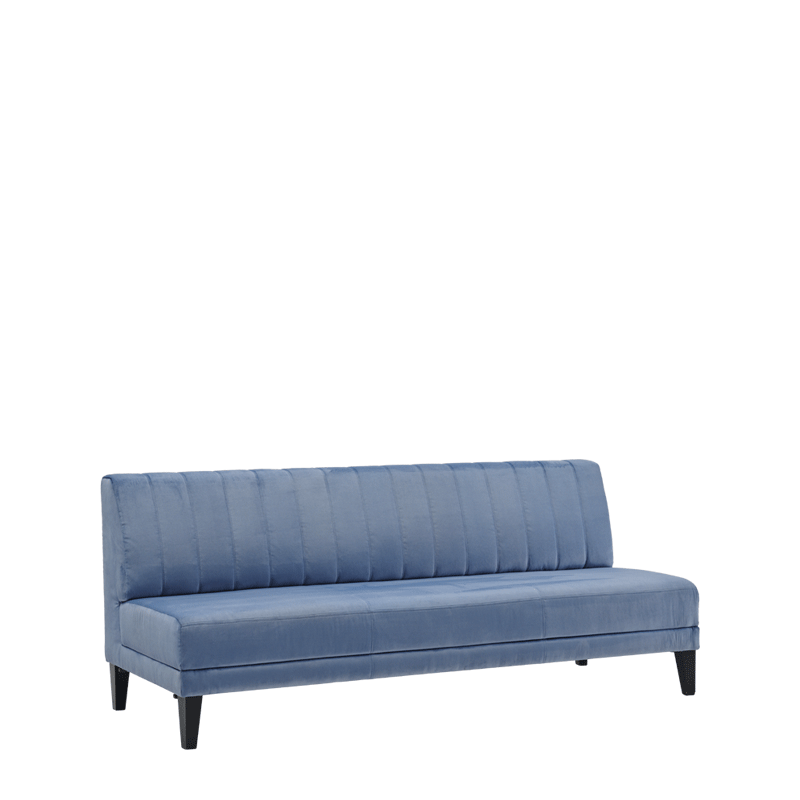 Infinito Straight Sofa in Powder Blue Velvet