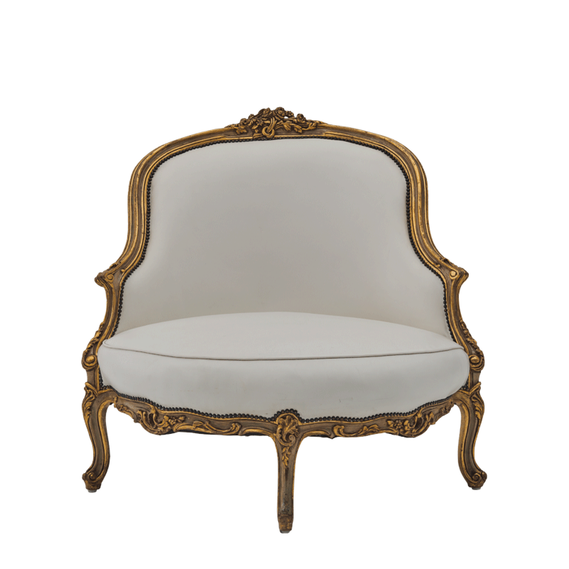 Leroy Armchair in white leather