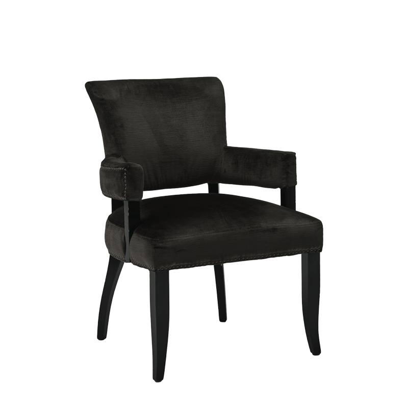 Lexi Armchair in Grey velvet