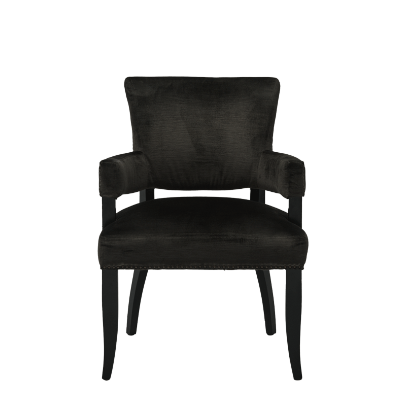 Lexi Armchair in Grey velvet