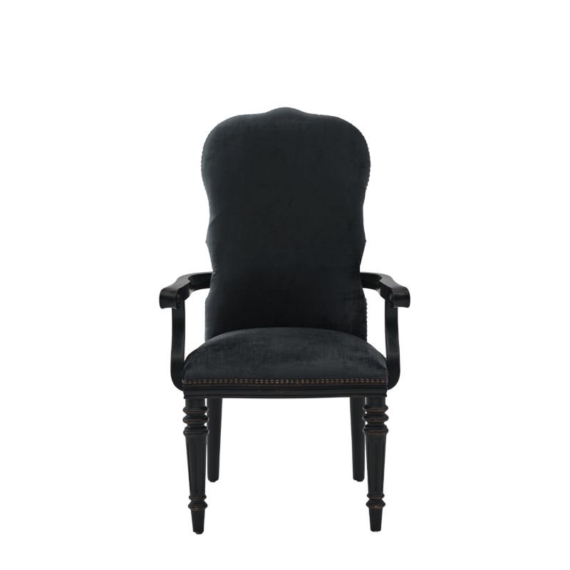 Lindy Armchair in Blue-Grey Velvet