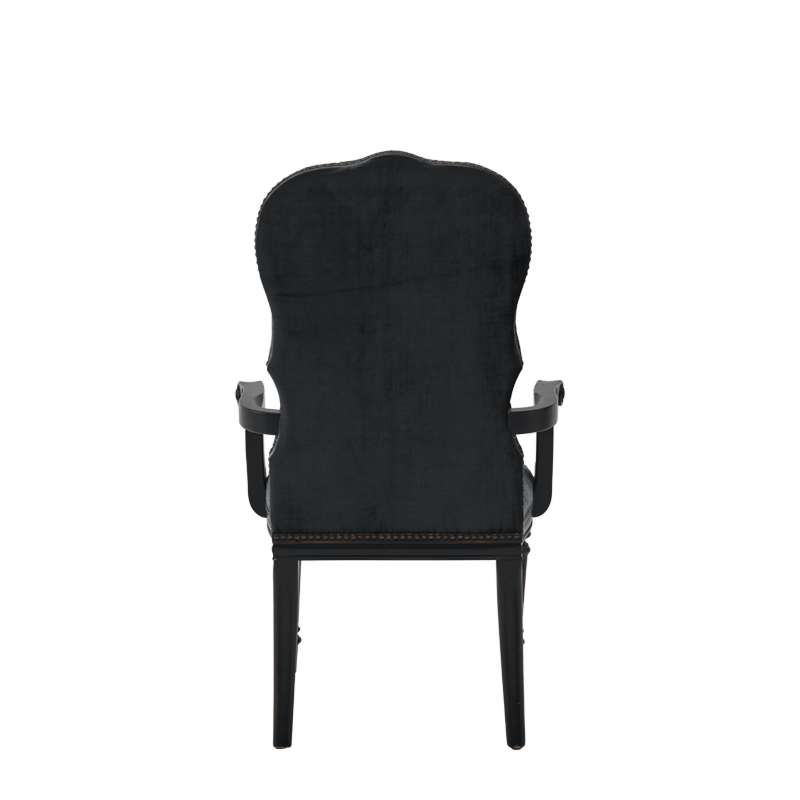 Lindy Armchair in Blue-Grey Velvet
