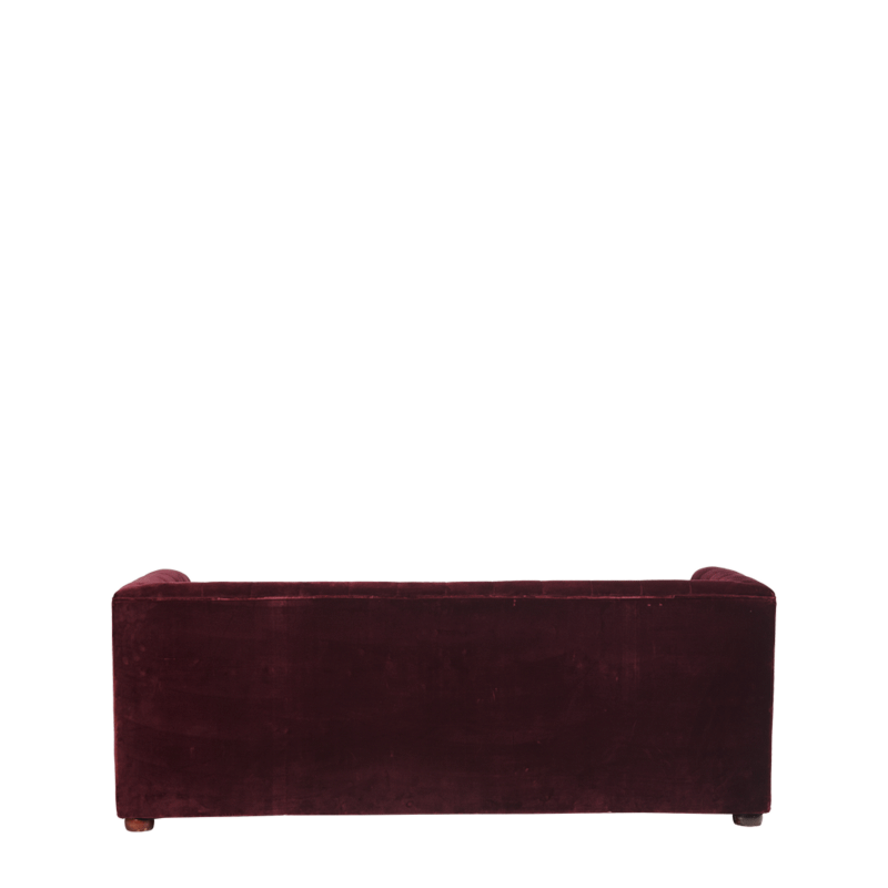 Merlot Sofa in Wine Velvet