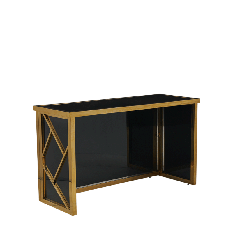 Mondrian Bar in Gold with Black Panels