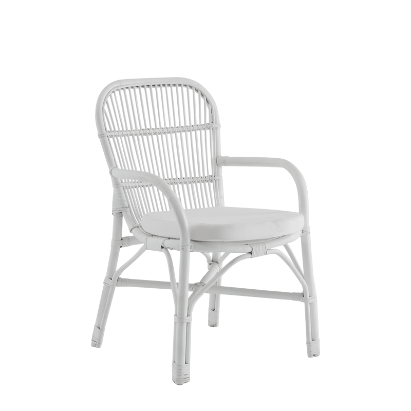 Nantucket Whicker Armchair in White
