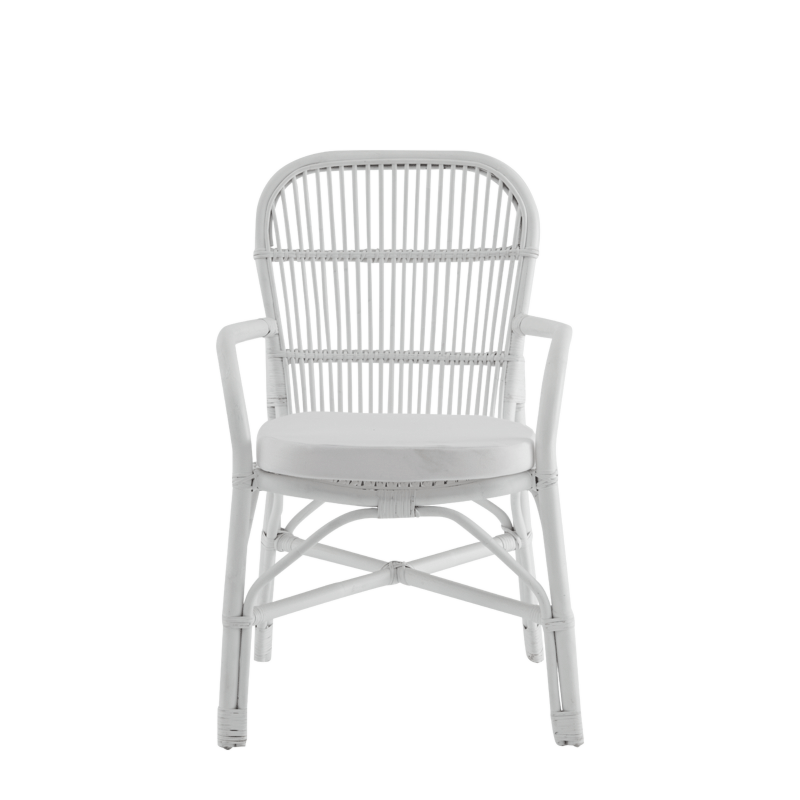 Nantucket Whicker Armchair in White