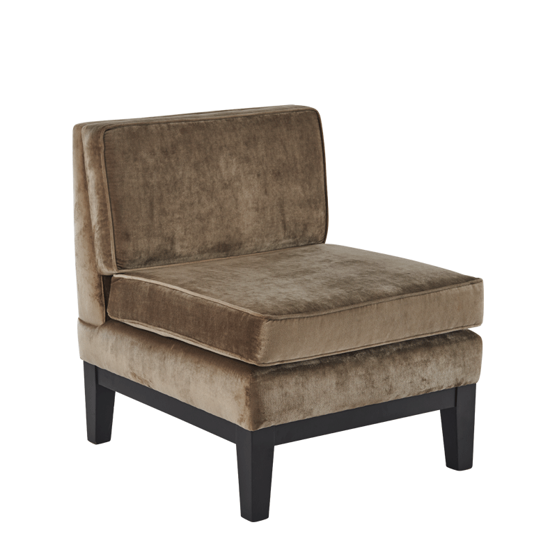 Olympic Chair in Taupe Velvet