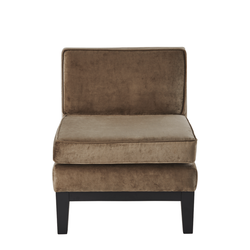 Olympic Chair in Taupe Velvet