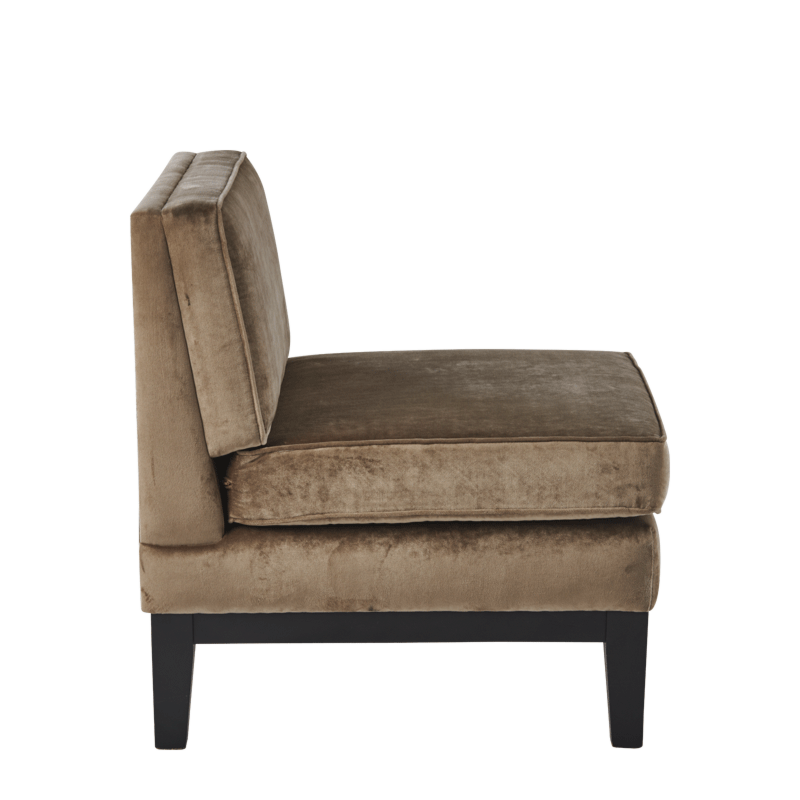 Olympic Chair in Taupe Velvet