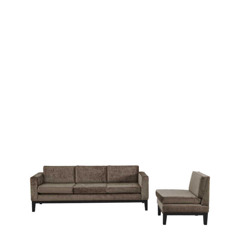 Olympic Chair in Taupe Velvet