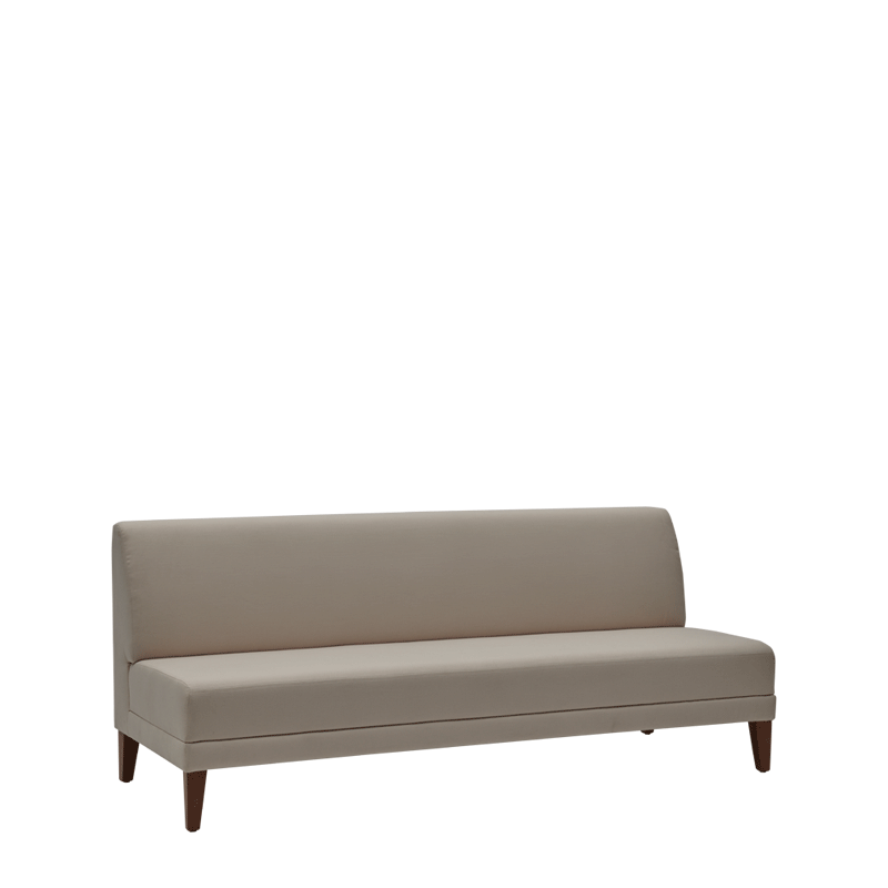 Sardinia Straight Smooth Back Sofa in Ivory