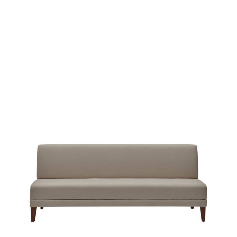 Sardinia Straight Smooth Back Sofa in Ivory