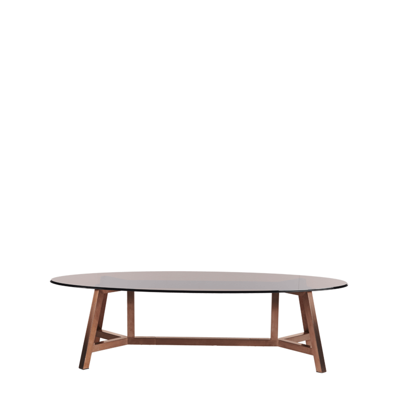 Washington Oval Coffee Table in Rose Gold