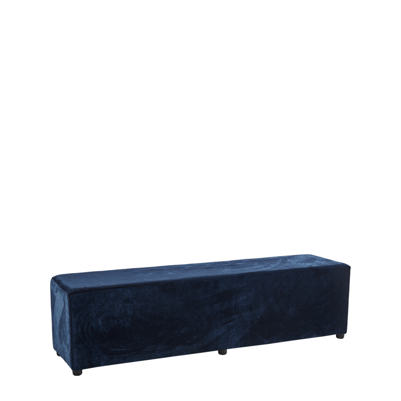 Rochelle Bench in Navy Blue Velvet