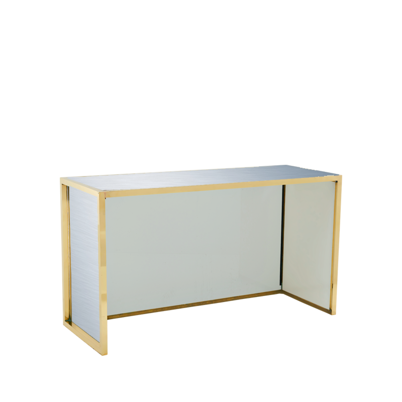 Unico Rectangular Bar with Gold Frame and Silver Panels