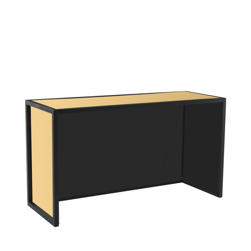 Unico Rectangular Bar with Black Frame and Gold Panels