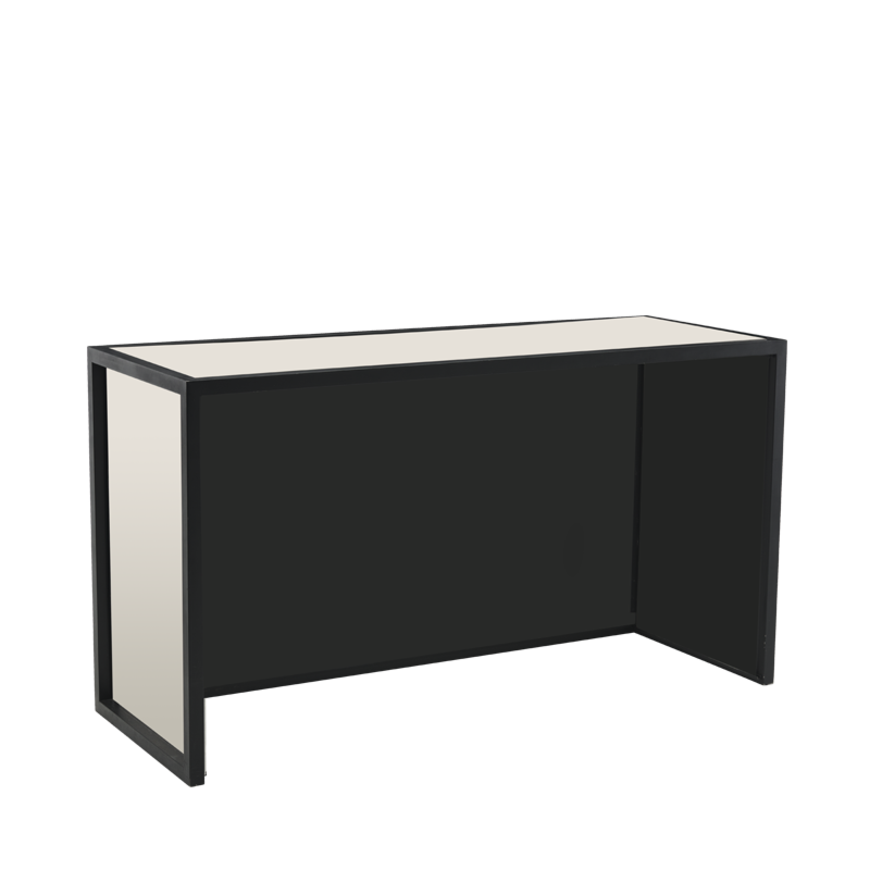 Unico Rectangular Bar with Black Frame and Silver Panels