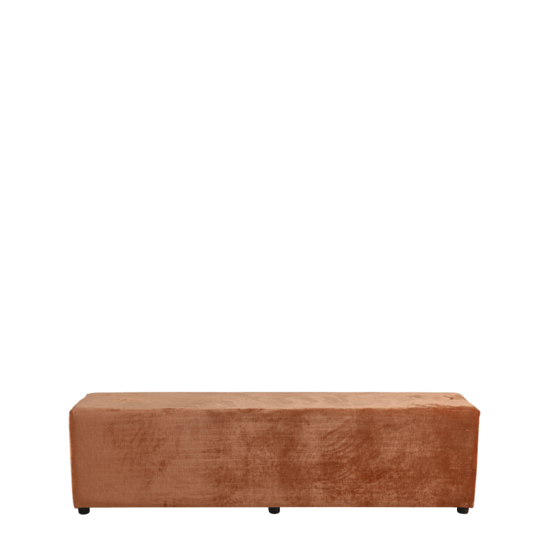 Rochelle Bench in Orange Velvet