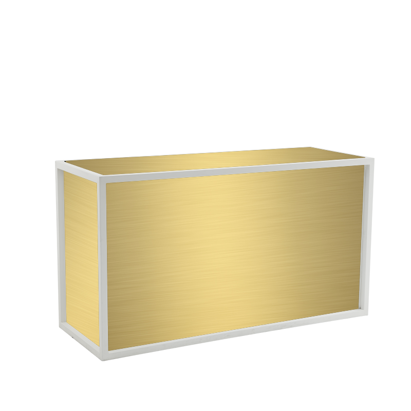 Unico Rectangular Bar with White Frame and Gold Panels