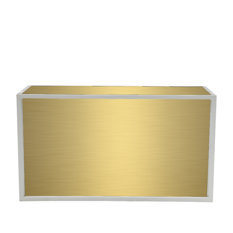 Unico Rectangular Bar with White Frame and Gold Panels