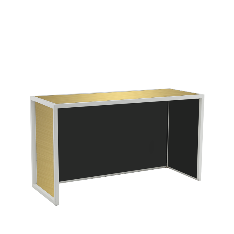 Unico Rectangular Bar with White Frame and Gold Panels