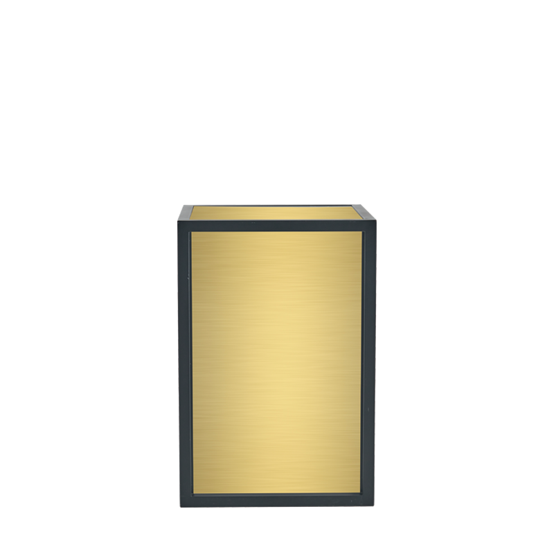 Unico Square Bar Unit with Black Frame and Gold Panels