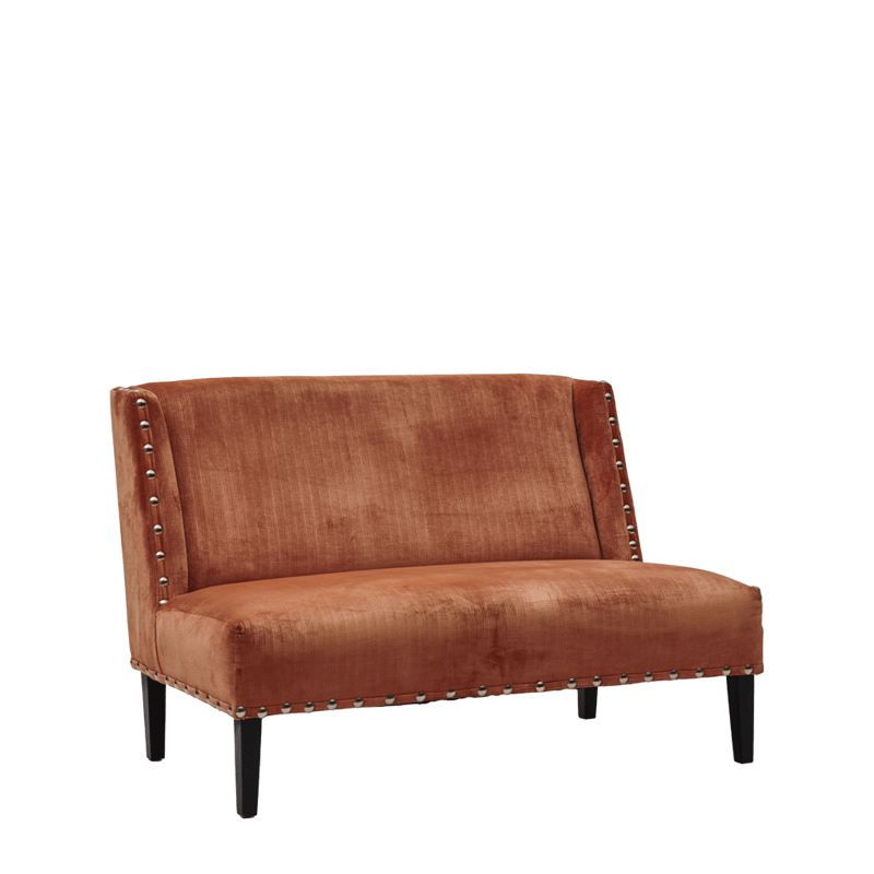 Dilano Sofa in Orange Velvet