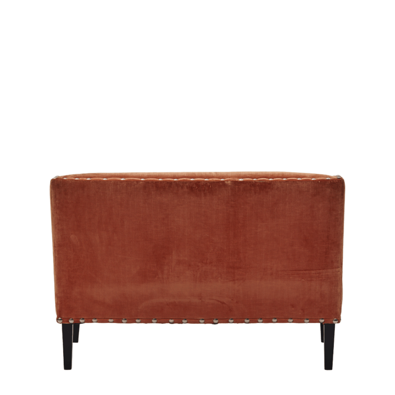Dilano Sofa in Orange Velvet