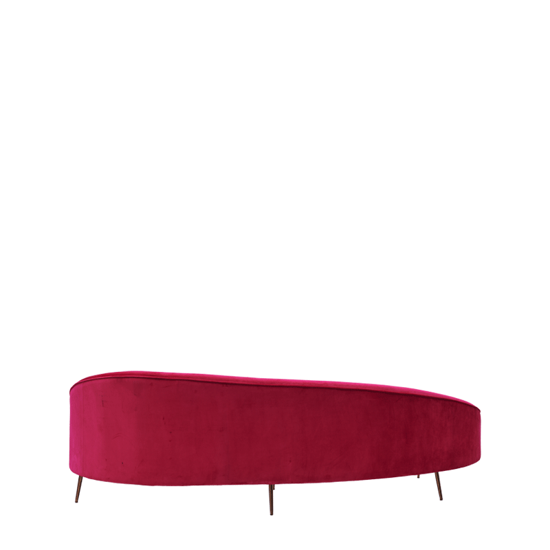 LA Sofa in Perfect Pout Pink Velvet