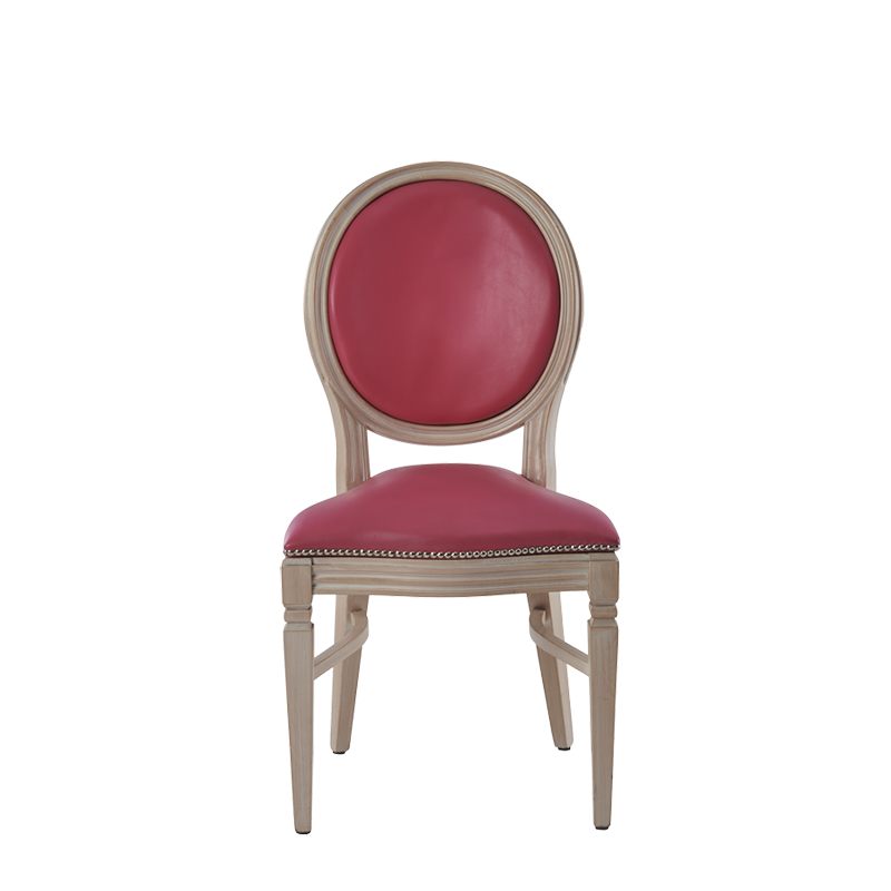 Chandelle Chair in Ivory with Pink Seat Pad