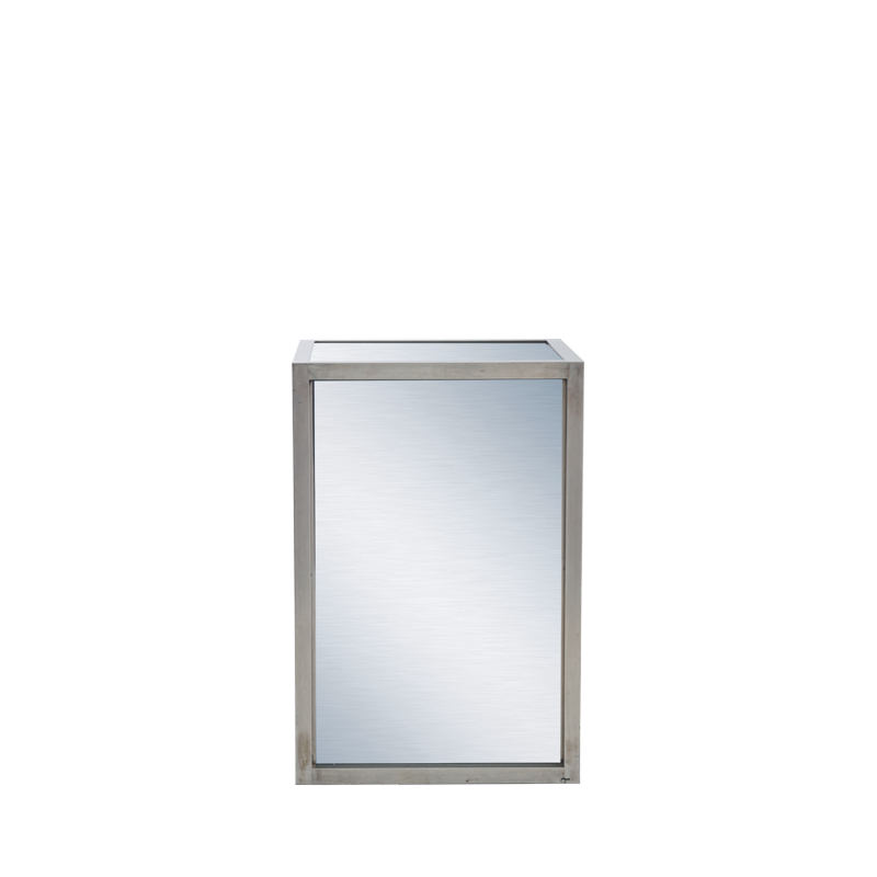Unico Square Bar Unit - Stainless Steel Frame - Silver Panels