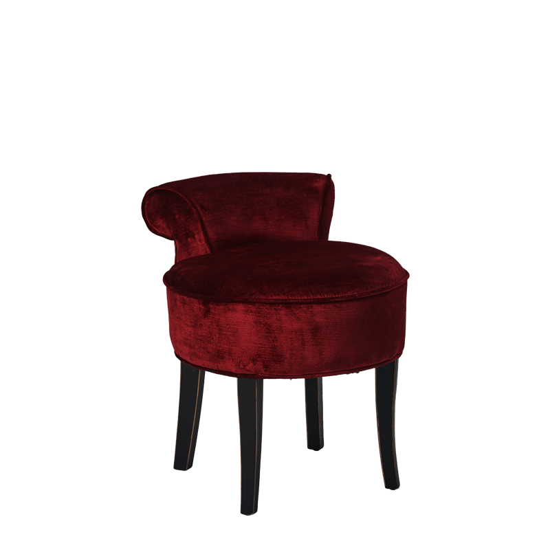 Belgravia Ottoman in Raspberry Velvet