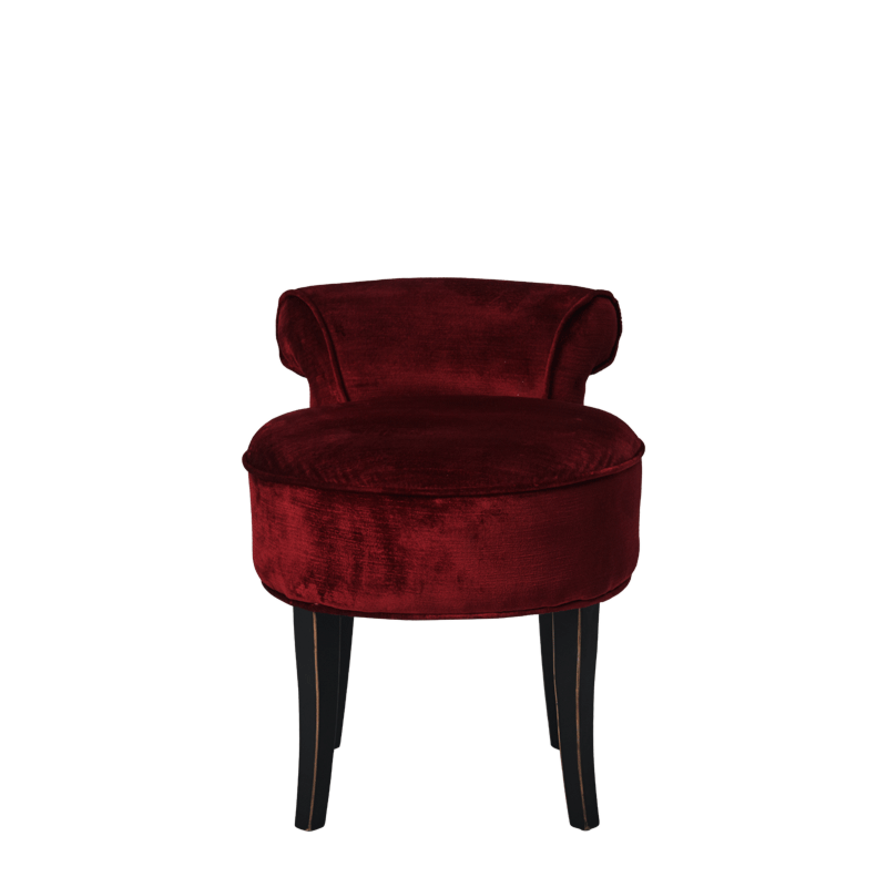 Belgravia Ottoman in Raspberry Velvet