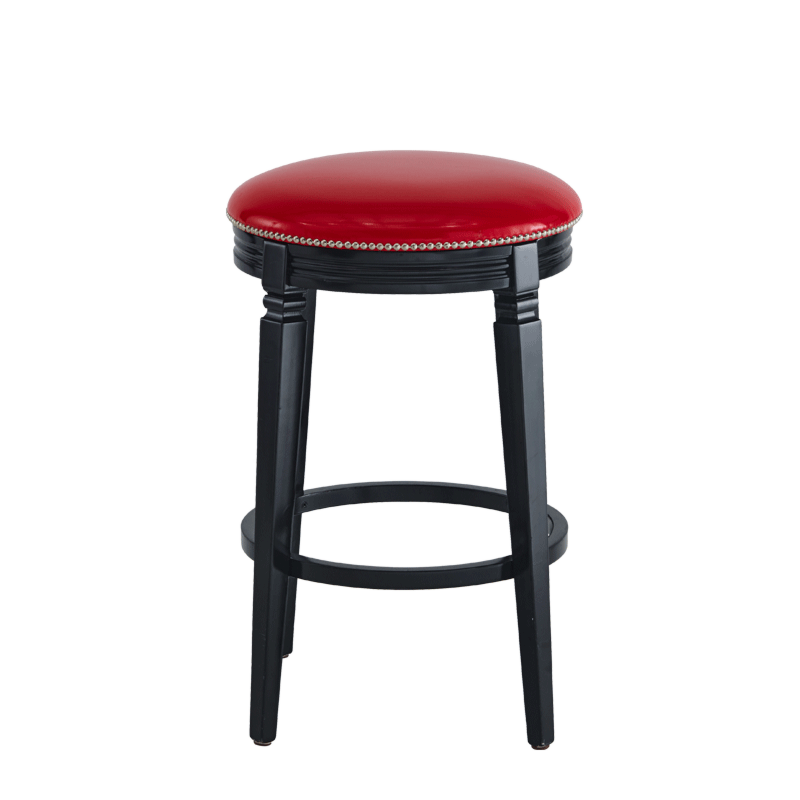 Beli Bar Stool Black with Red Seat Pad
