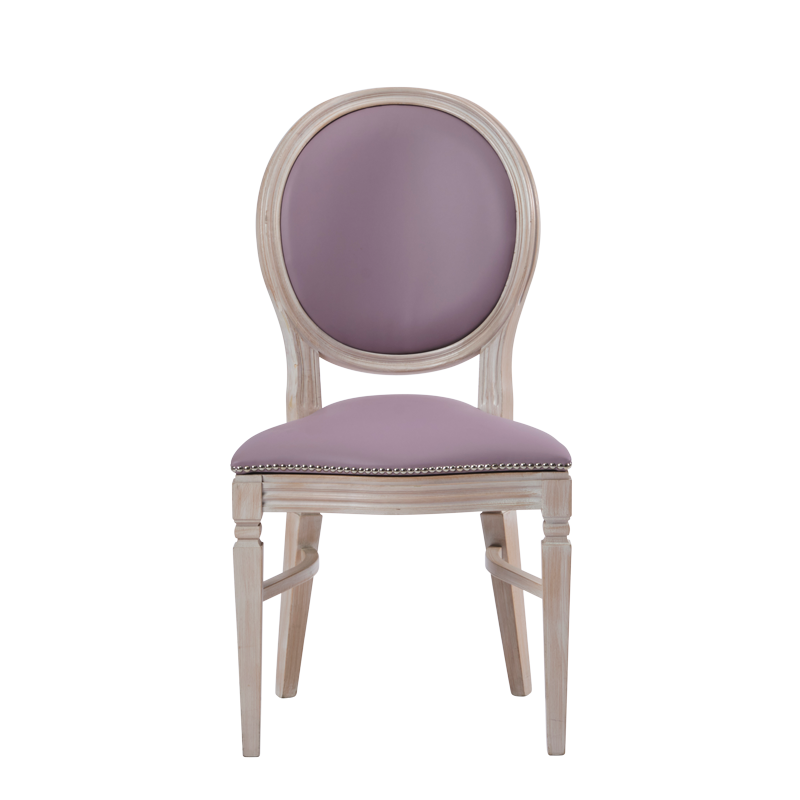 Chandelle Chair in Ivory with Rose Seat Pad