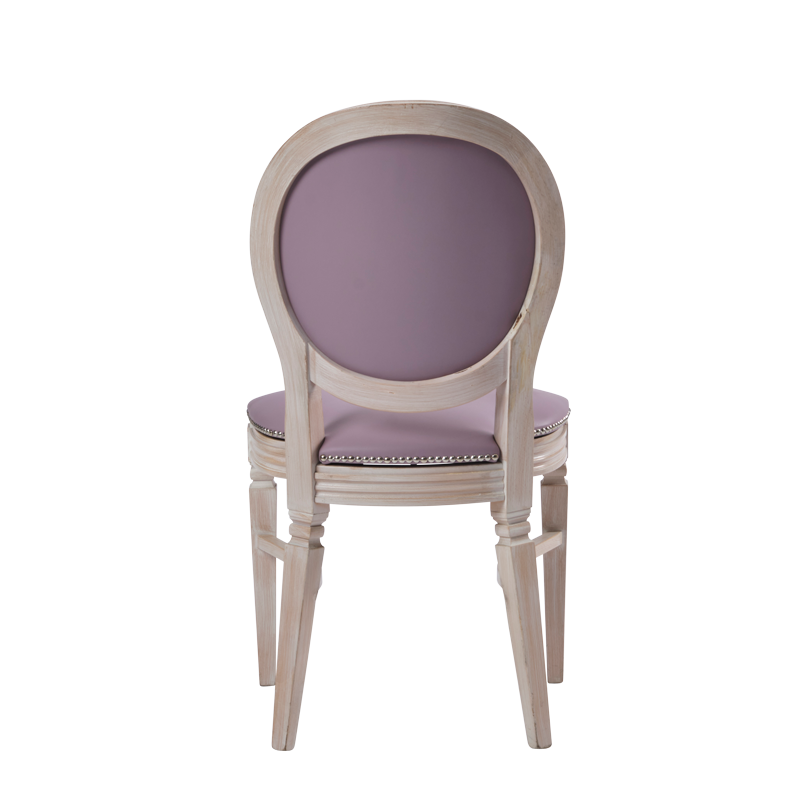 Chandelle Chair in Ivory with Rose Seat Pad