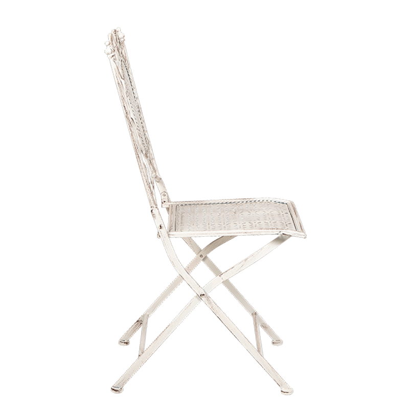 Chantilly white wrought iron chair
