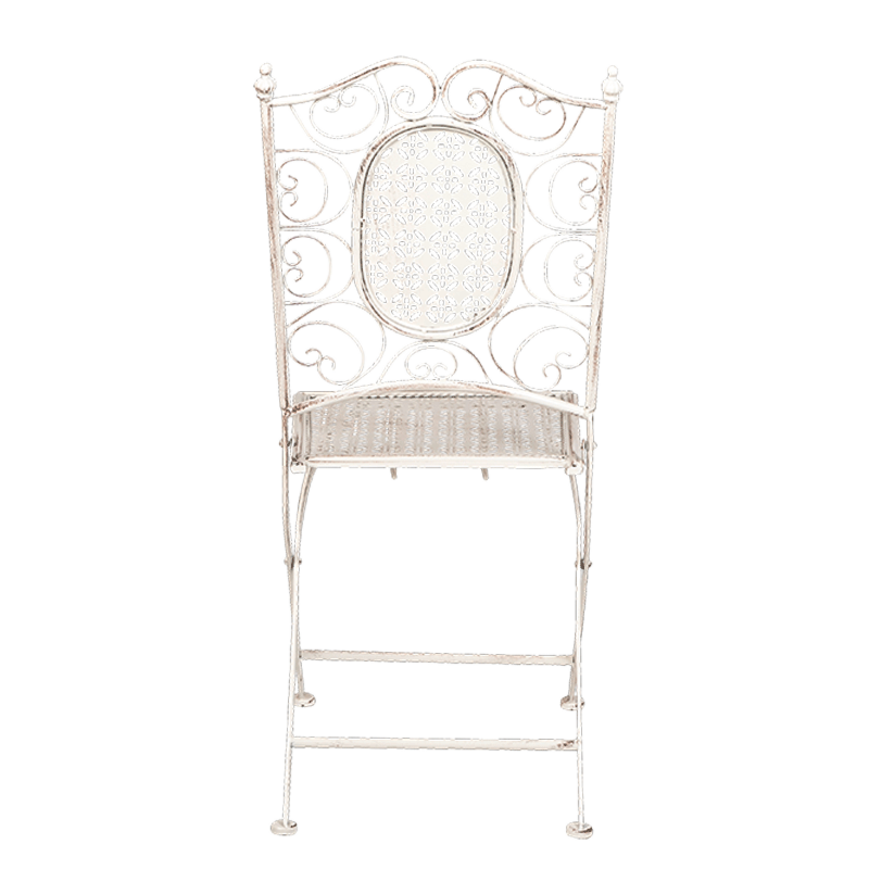 Chantilly white wrought iron chair