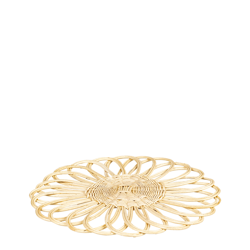 Rattan flower placemat Ø 35 cm